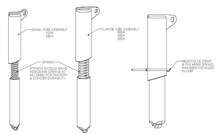 Bilco RPRS2SS-E Replacement 180lb Lifting Mechanisms for ...