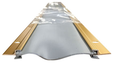 Gold Anodized Aluminum Door Bottom with Vinyl Insert