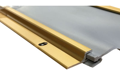 Gold Anodized Aluminum Door Bottom with Vinyl Insert