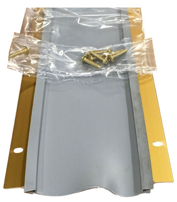 Gold Anodized Aluminum Door Bottom with Vinyl Insert