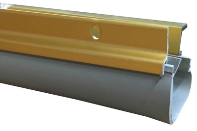 Gold Anodized Aluminum Door Bottom with Vinyl Insert