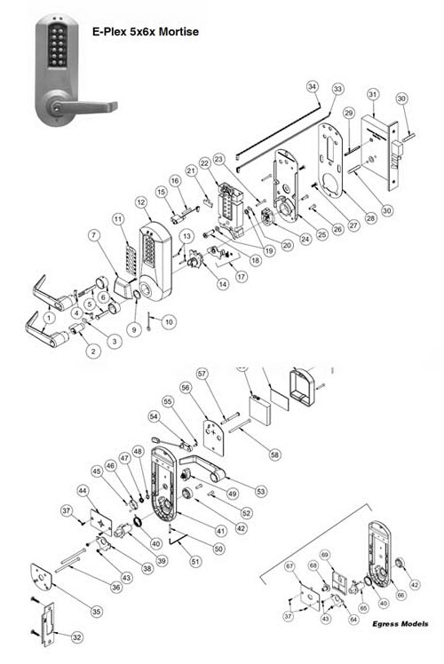 KABA 5448200010 E-Plex 5000Series - Lever Return Spring - Package of 10